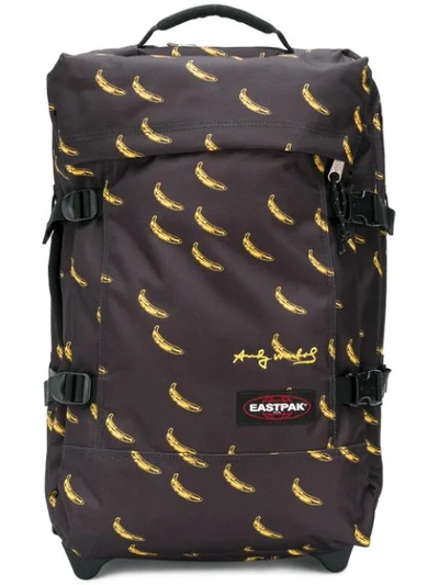 Shop Eastpak Banana Print Pull Bag In Black