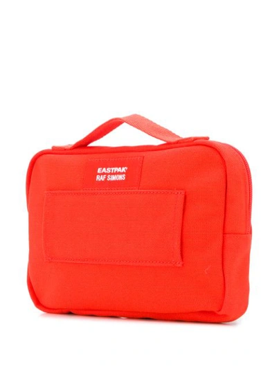 Shop Raf Simons Embroidered Belt Bag In Orange