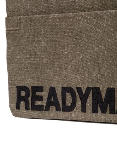 Shop Readymade Logo Embroidered Shoulder Bag In Green