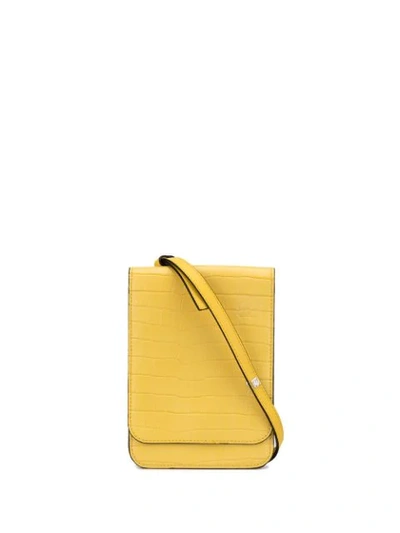 Shop Loewe Gusset Flat Crossbody Bag In Yellow