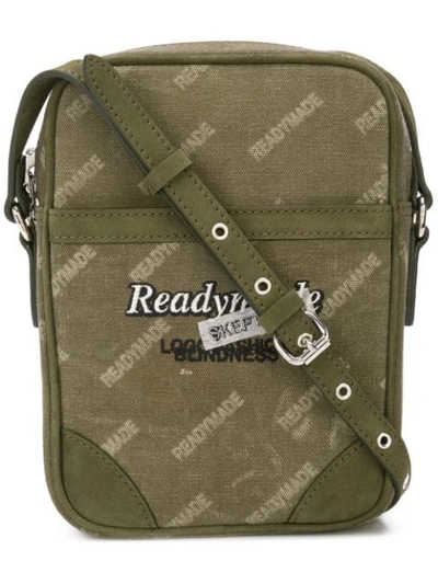 Shop Readymade Logo Print Messenger Bag In Green