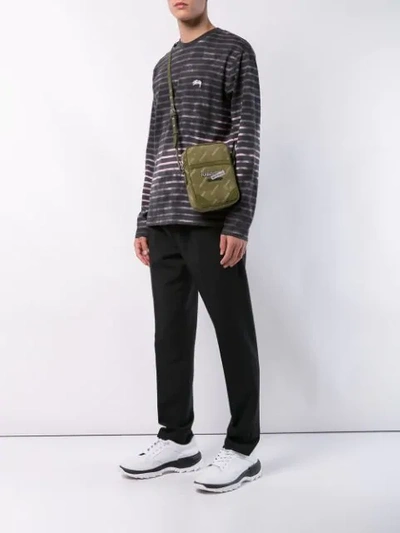 Readymade Logo Print Messenger Bag In Green
