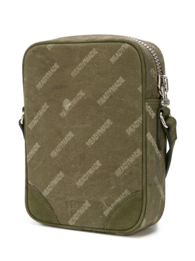 Readymade Logo Print Messenger Bag In Green