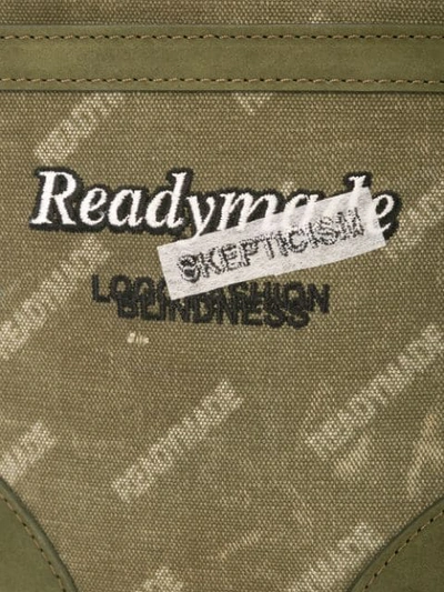 Readymade Logo Print Messenger Bag In Green