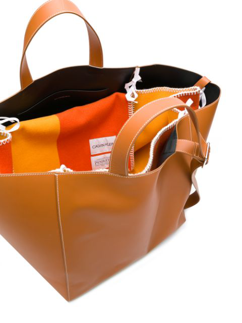 calvin klein tote bag brown