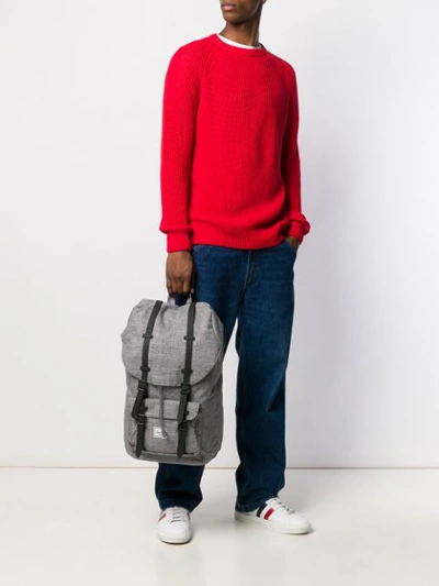 Shop Herschel Supply Co Contrast Buckle Backpack In Grey