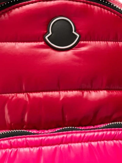 Shop Moncler Logo Quilted Backpack - Red