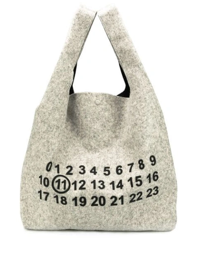 Shop Maison Margiela Logo Tote Bag In H1139