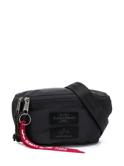 Shop Eastpak Logo Embroidered Belt Bag In Black