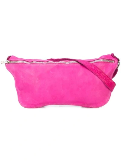 Shop Guidi Zipped Crossbody Bag - Pink