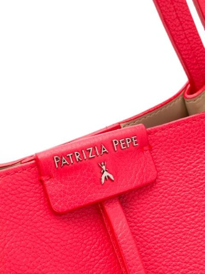Shop Patrizia Pepe Medium Shopping Bag In Red