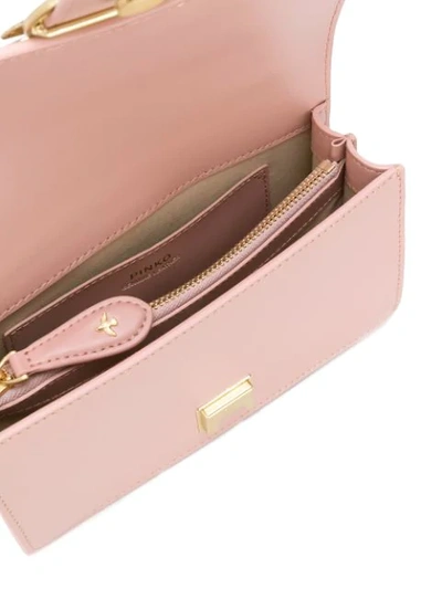 Shop Pinko 'love Simply' Mini Umhängetasche In Pink