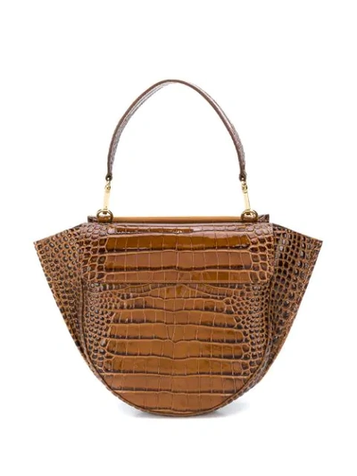 Shop Wandler Hortensia Shoulder Bag In Brown