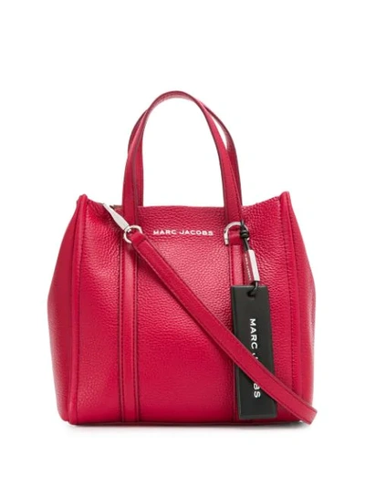 Shop Marc Jacobs The Tag Tote 21 Bag In Red
