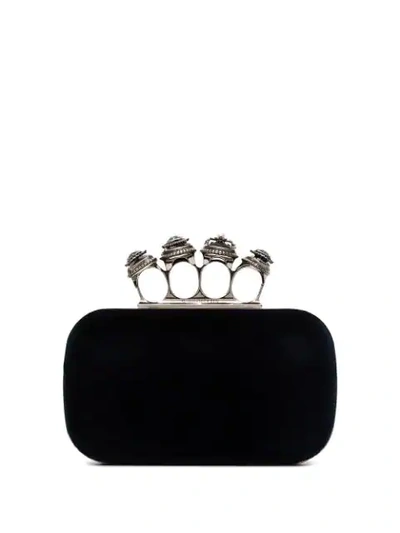 ALEXANDER MCQUEEN FOUR RING CLUTCH - 蓝色