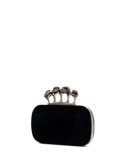 ALEXANDER MCQUEEN FOUR RING CLUTCH - 蓝色