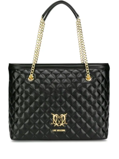 black love moschino bag