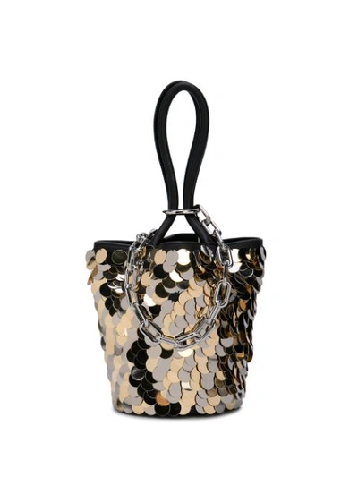 Shop Alexander Wang Roxy Mini Bucket Bag In Gold