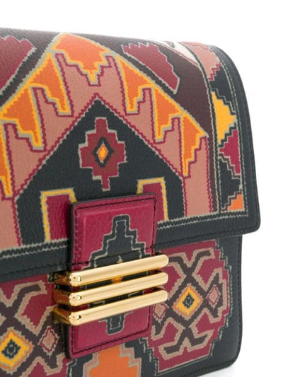 Shop Etro Aztec Print Cross Body Bag In Brown