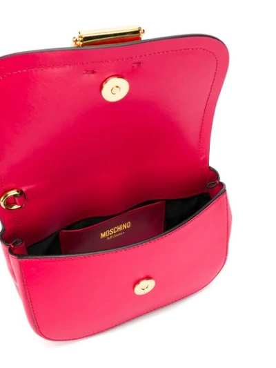 Shop Moschino Logo Plaque Belt Bag In Pink