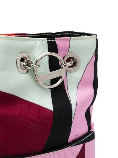 Shop Emilio Pucci Alex Print Mini Bonita Bag In 051 Nero/bordeaux