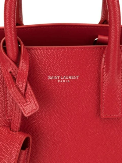 Shop Saint Laurent Nano Sac De Jour Tote In Red