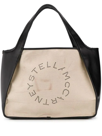 Shop Stella Mccartney Stella Logo Tote Bag In Black