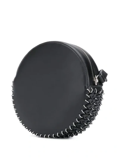 Shop Paco Rabanne Ring Embellished Crossbody Bag In Black