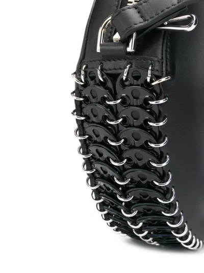 Shop Paco Rabanne Ring Embellished Crossbody Bag In Black