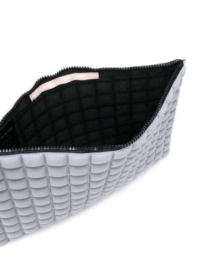 Shop No Ka'oi Chocolate Bar Quilted Clutch In Grey