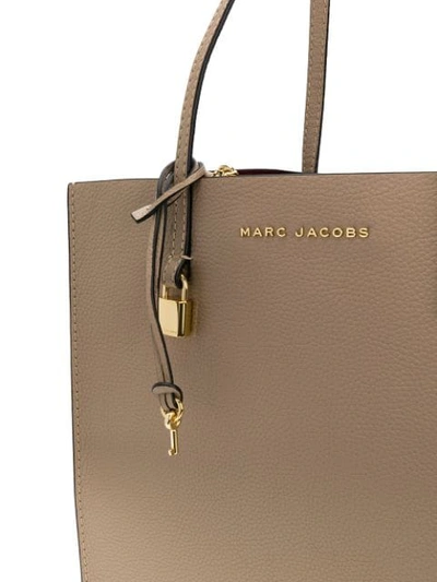 Shop Marc Jacobs The Grind Tote In Neutrals