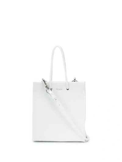 Shop Medea Mini Vinile Tote Bag In White