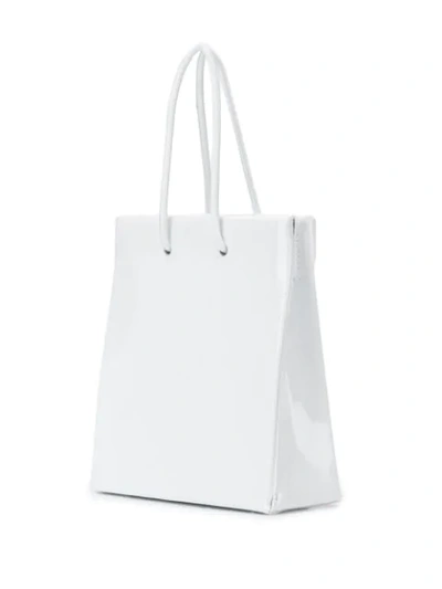 Shop Medea Mini Vinile Tote Bag In White