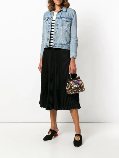 Shop Dolce & Gabbana Sicily Mini Shoulder Bag In Brown