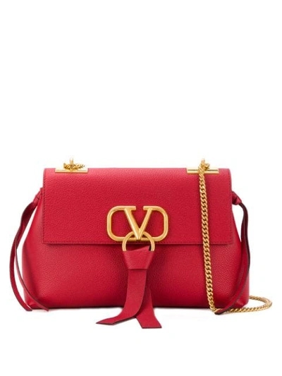 Shop Valentino Vring Crossbody Chain Bag In Red