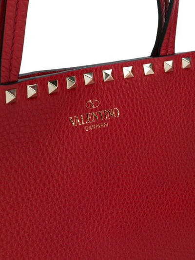 Shop Valentino Garavani Rockstud Tote Bag In Red