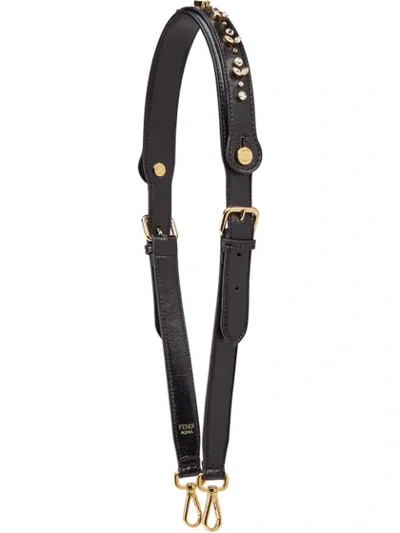 Shop Fendi Strap You Bag Strap In Black