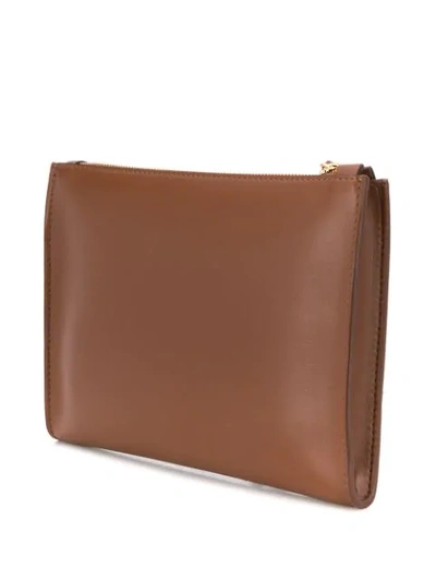 Shop Stella Mccartney Stella Logo Clutch In Brown