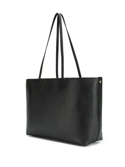 Shop Balmain Logo Plaque Tote Bag In 0pa Noir 