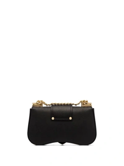 PRADA BLACK SIDONIE LEATHER CROSS BODY SHOULDER BAG - 黑色