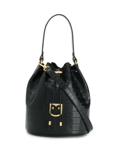 Shop Furla Mini Stacy Bag In Black