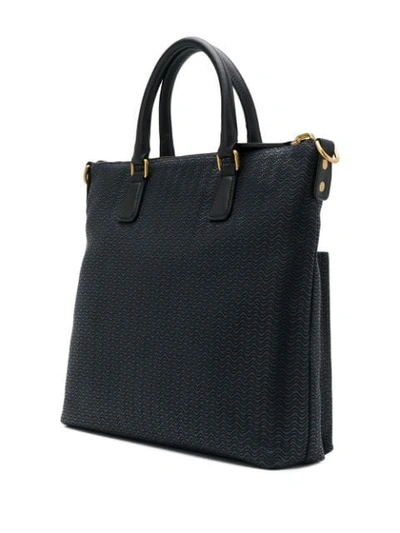 Shop Zanellato Front Pocket Tote Bag In 35 Blu Notte