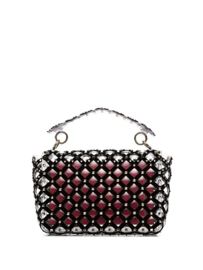 Shop Valentino Garavani Rockstud Spike Shoulder Bag In Black