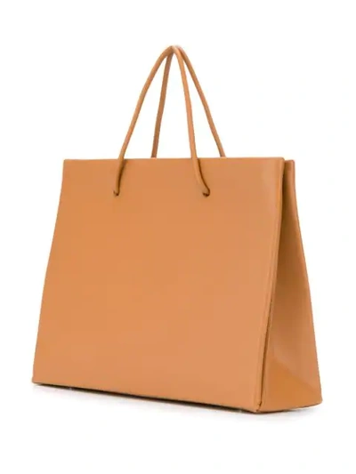 Shop Medea Logo Stamp Tote Bag In Brown