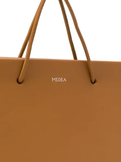 Shop Medea Logo Stamp Tote Bag In Brown