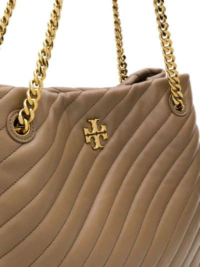 Tory Burch Kira Chevron Quilted Leather Tote In Classic Taupe