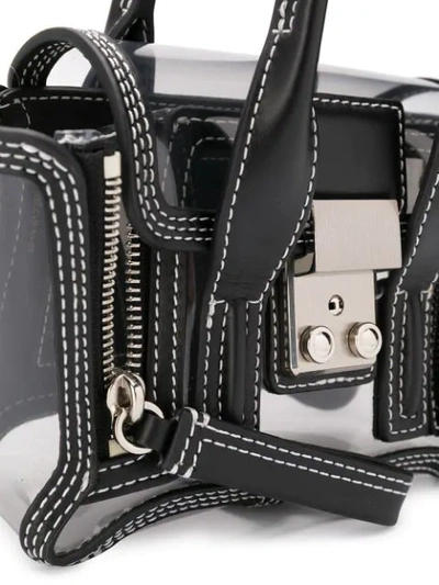 3.1 PHILLIP LIM TRANSPARENT PASHLI NANO SATCHEL - 黑色