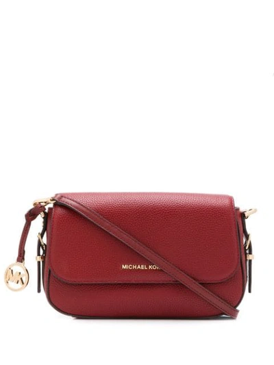 Shop Michael Kors Logo Plaque Crossbody Bag In 626 Brandy