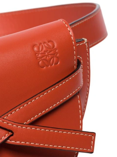 Shop Loewe Mini Gate Belt Bag In Orange