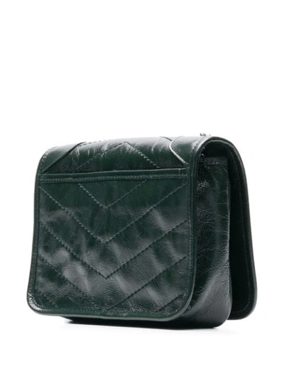 Shop Saint Laurent Niki Baby Bag In Green